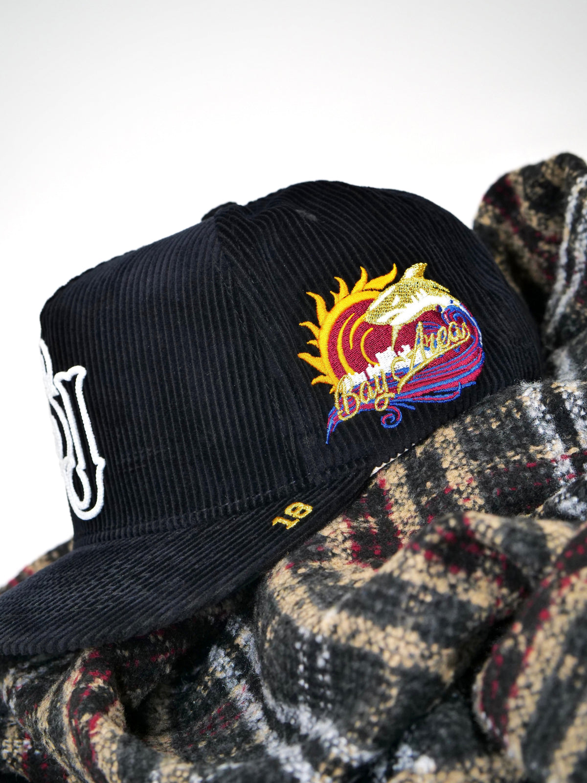 OG SJ: Serve with Joy Snapback (Black Corduroy/Green)