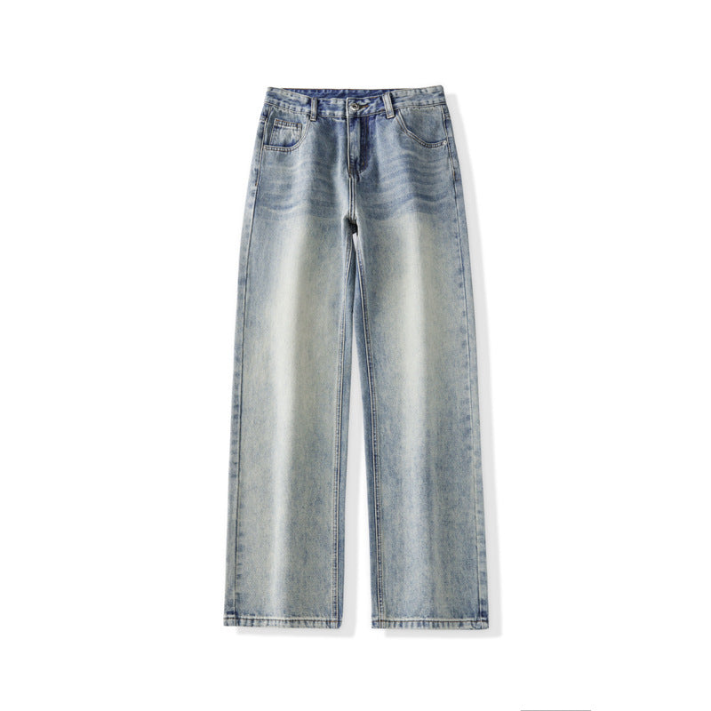 Casual Loose Straight Jeans for Men - Premium Japanese Denim