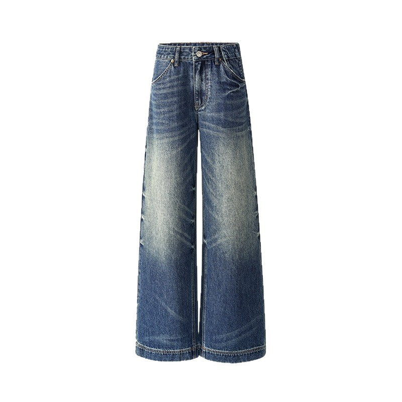 Washed Pattern Straight Leg Casual Jeans for Men