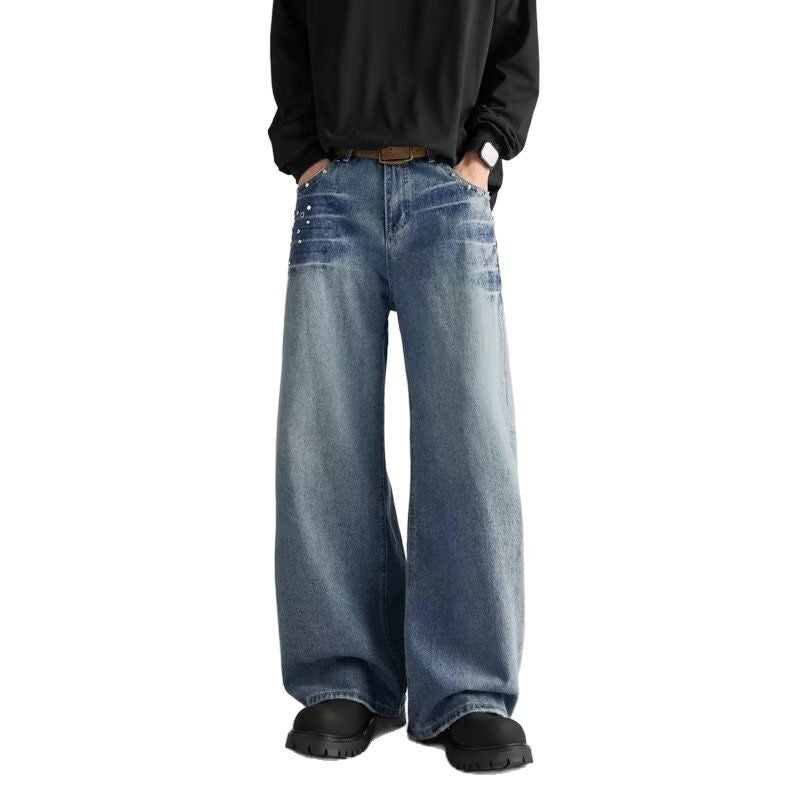 Men's Loose Fit Slimming Straight Leg Cowboy Pants