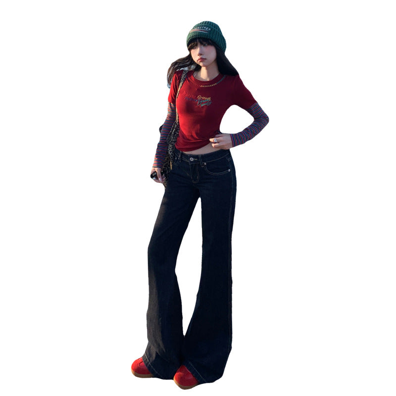 Women's Low-Waist Slimming Tapered Leg Jeans