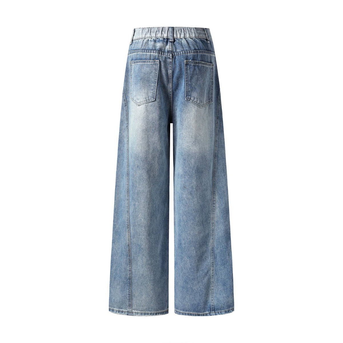 Washed White Wide Leg Jeans for Men
