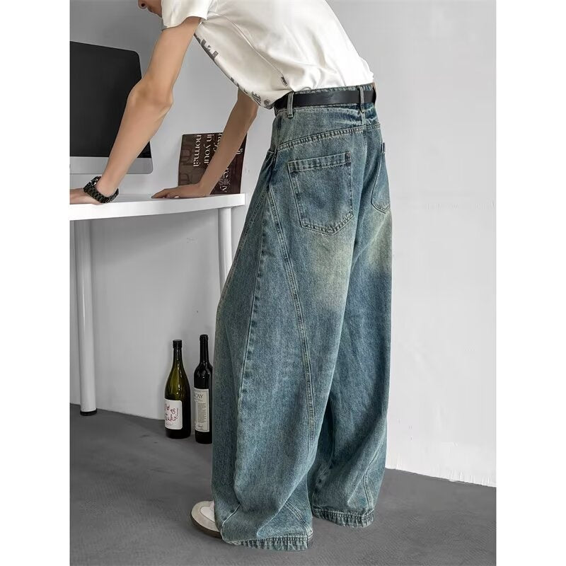 Bending Knife Denim Casual Pants