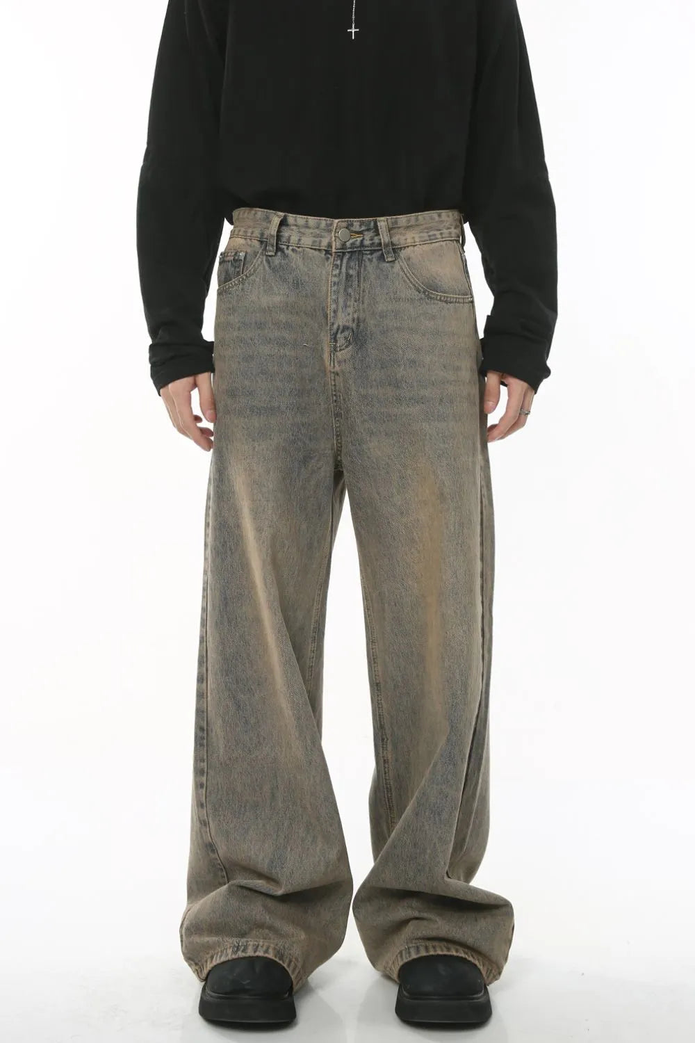 Wide Leg Jeans with Pockets - Japanese Denim