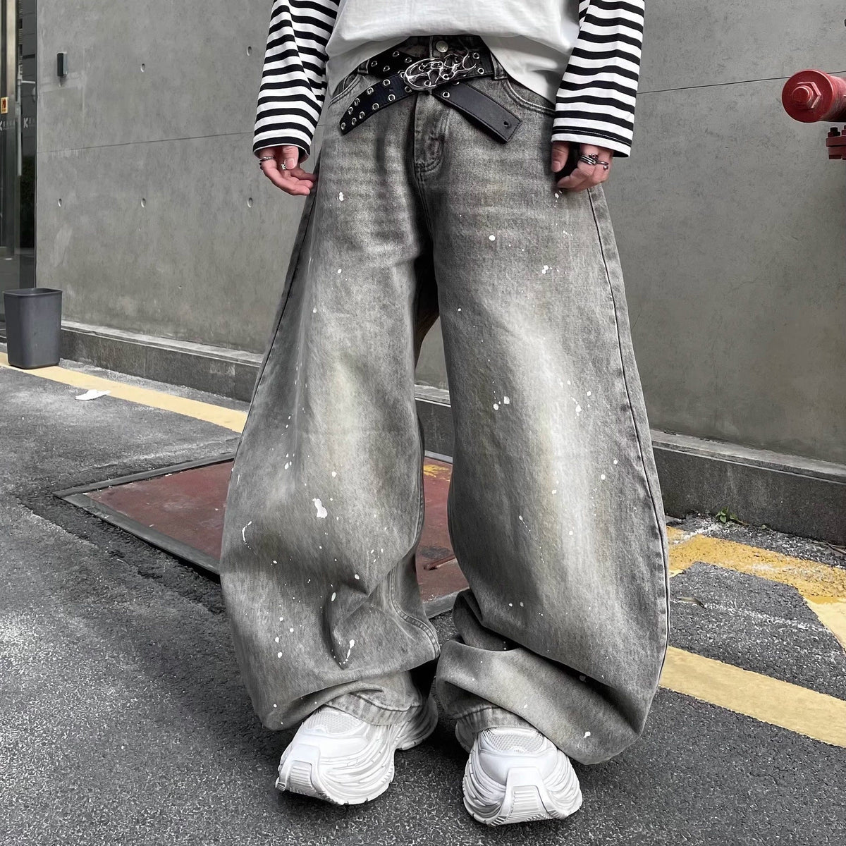 Splash Ink Washed Denim Jeans