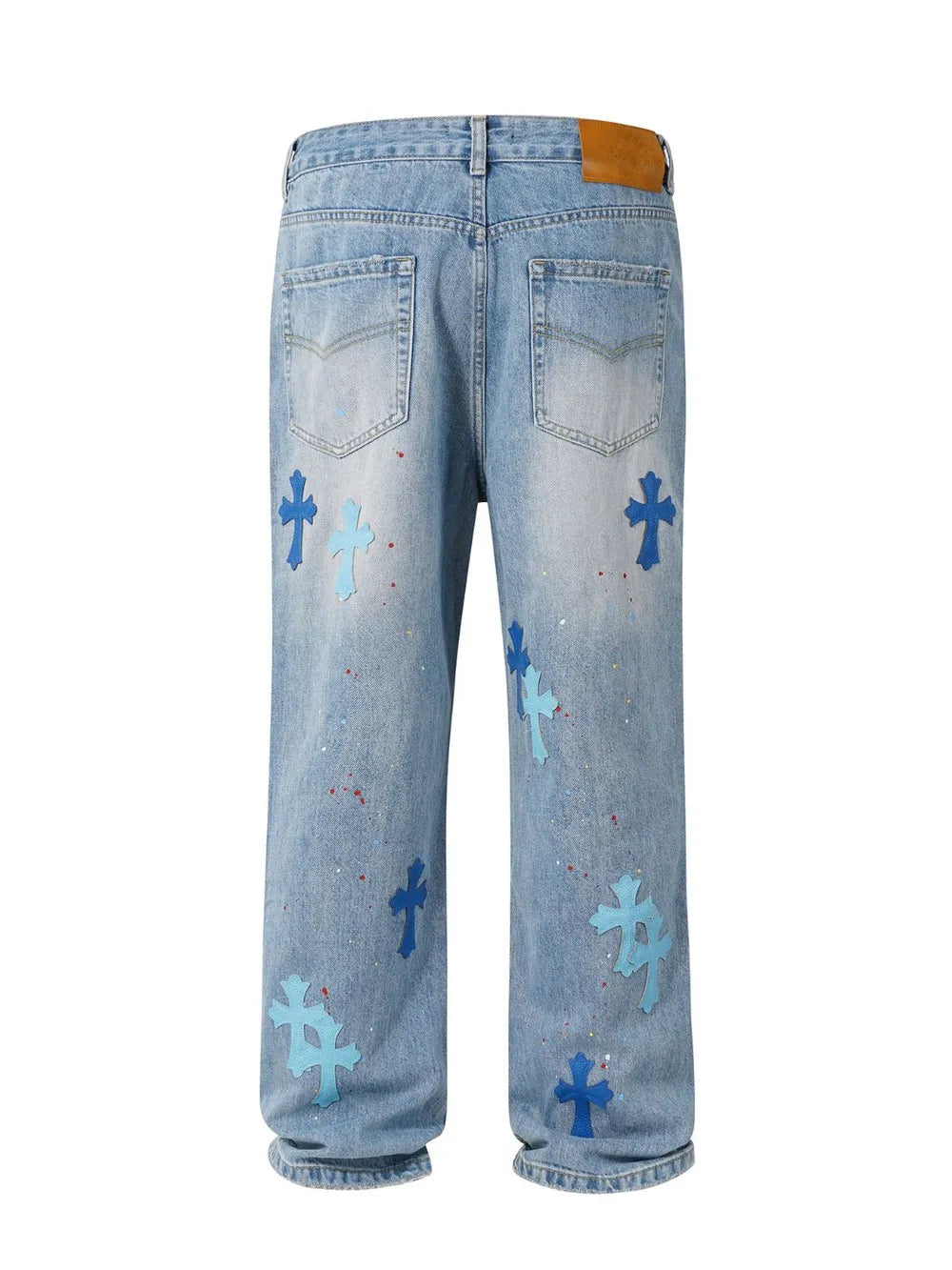 Men's Cross Wide Straight Jeans - Premium Japanese Denim