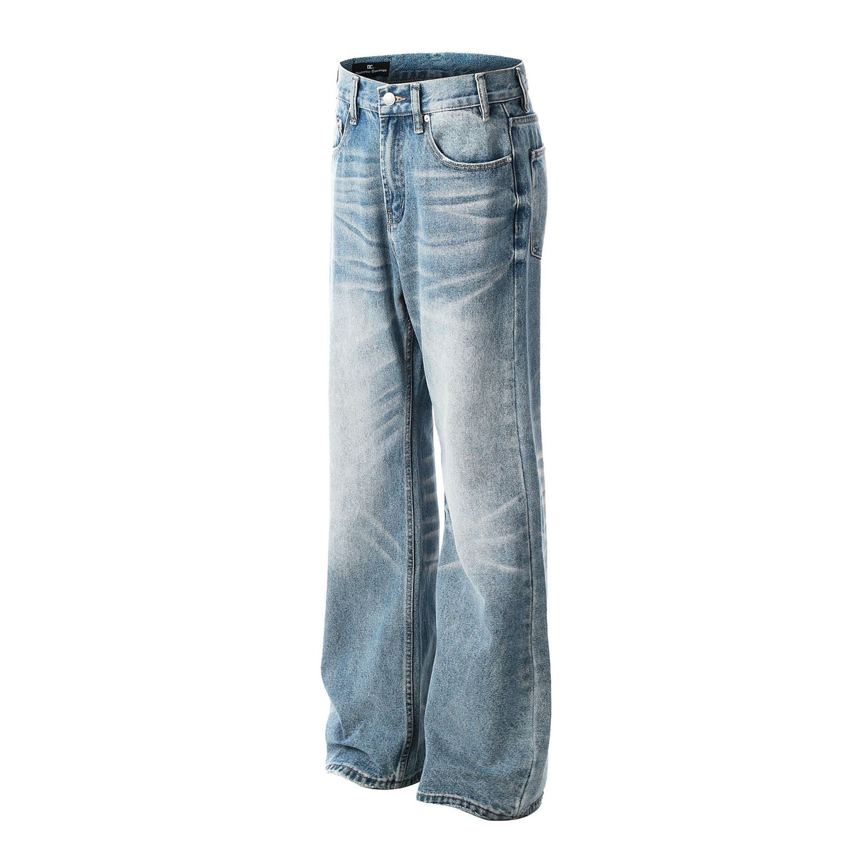 Vintage Washed Denim Straight Leg Personalized Cleanfit Pants