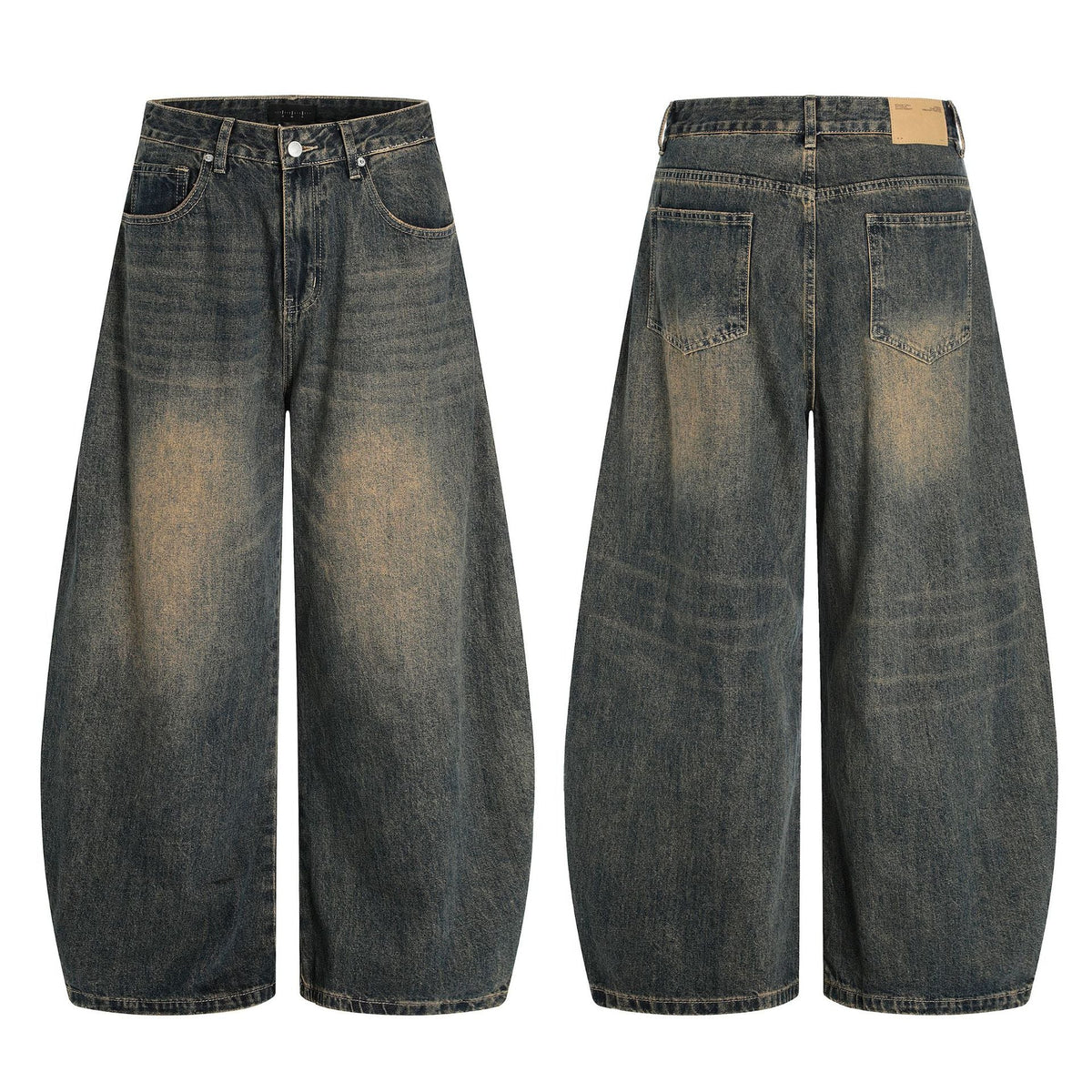 Water Washed Loose Fit Slimming Casual Banana Sickle Long Pants