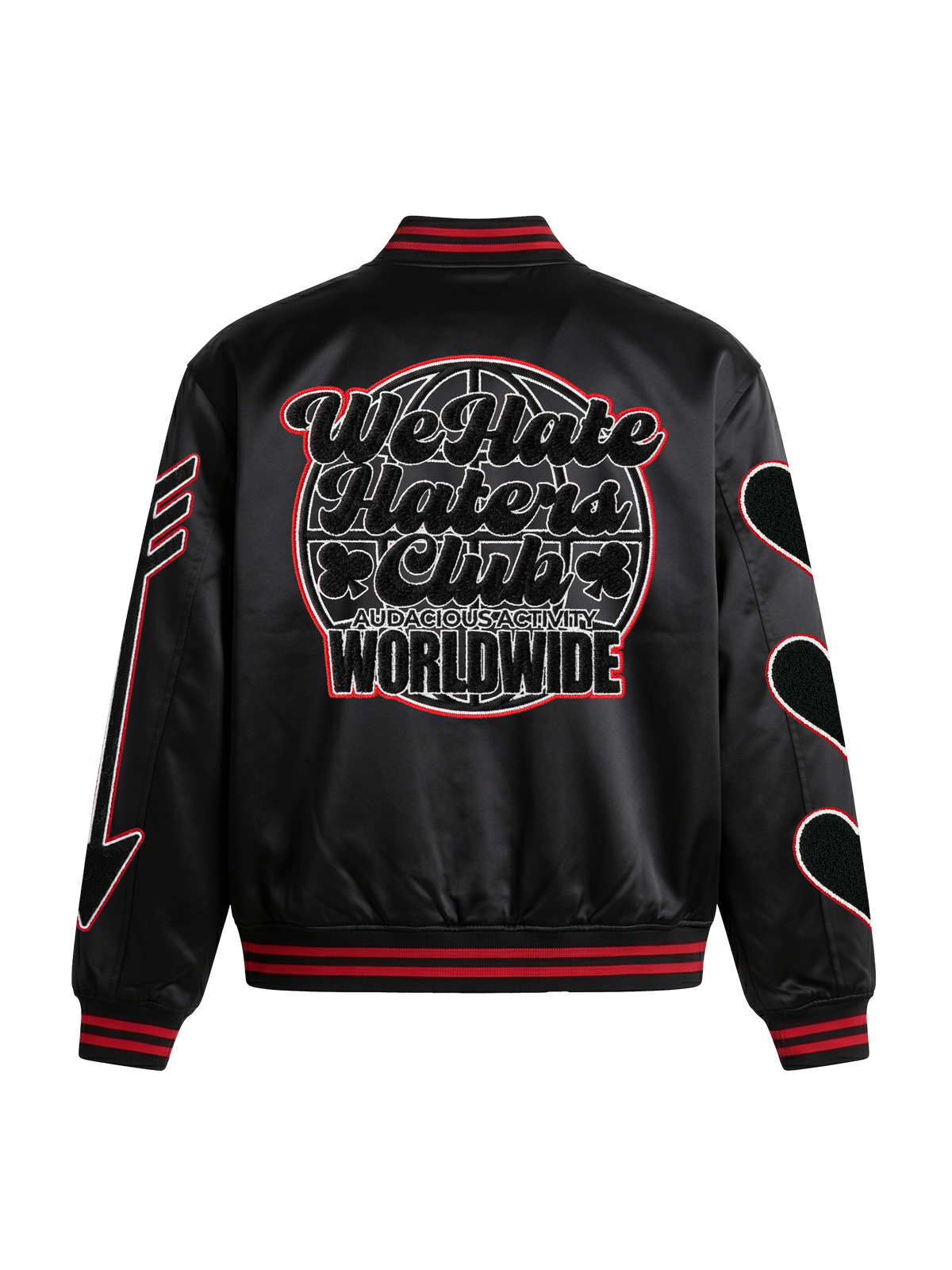 ##We Hate Hate Haters Club Satin Jacket (XO edition)