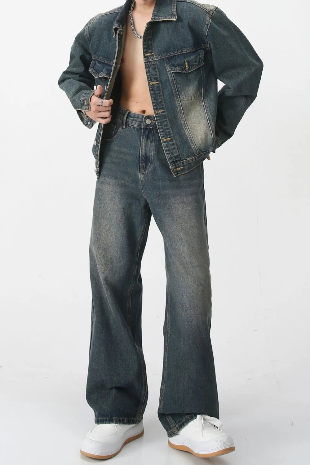 Baggy Jeans with Pockets - Authentic Japanese Denim