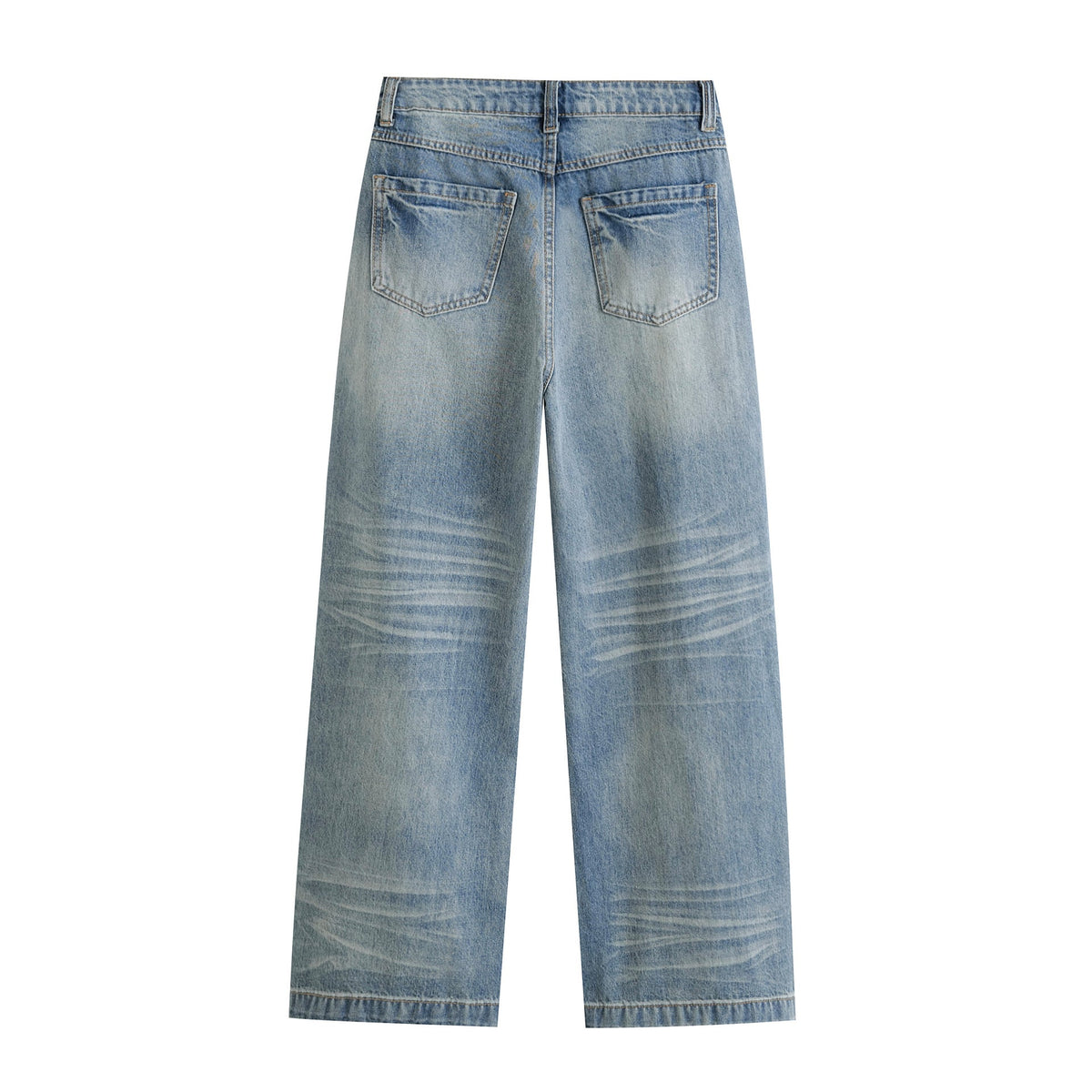High Waisted Straight Leg Wide Leg Jeans