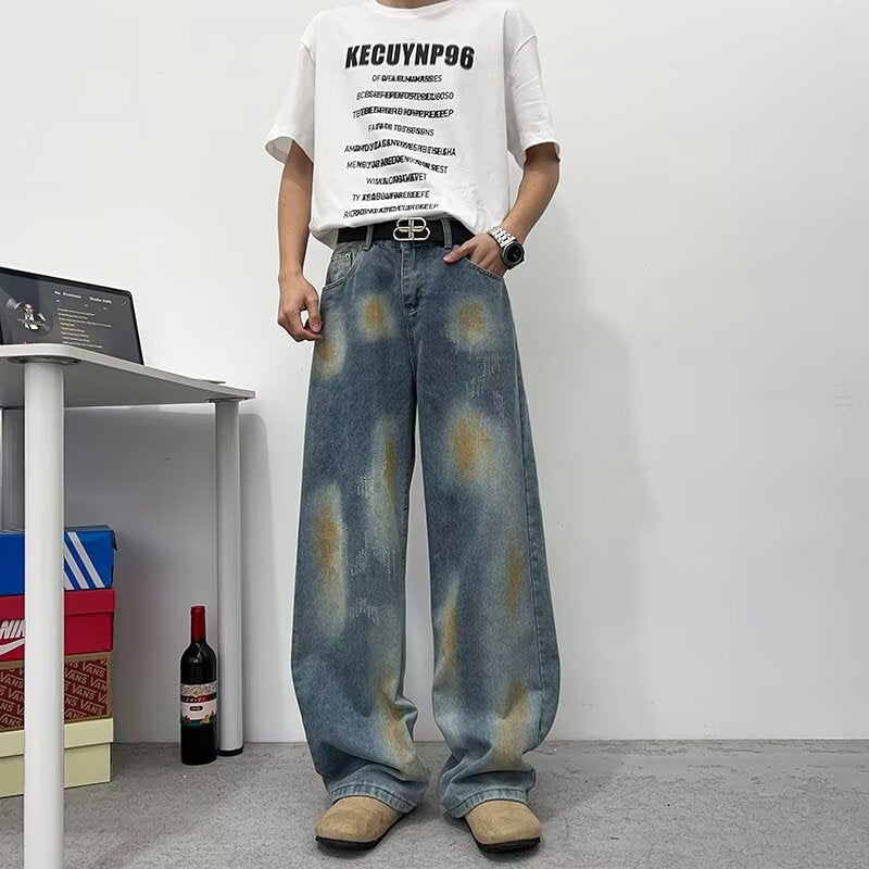 Loose Casual Dirtyfit Wide Leg Pants in Blue