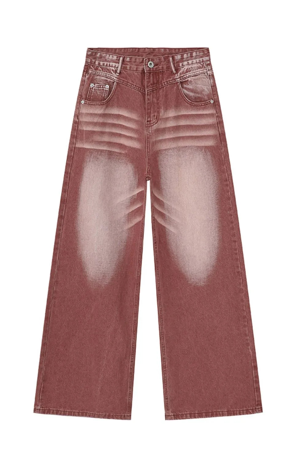 Men's Washed Wide Leg Jeans - Premium Japanese Denim
