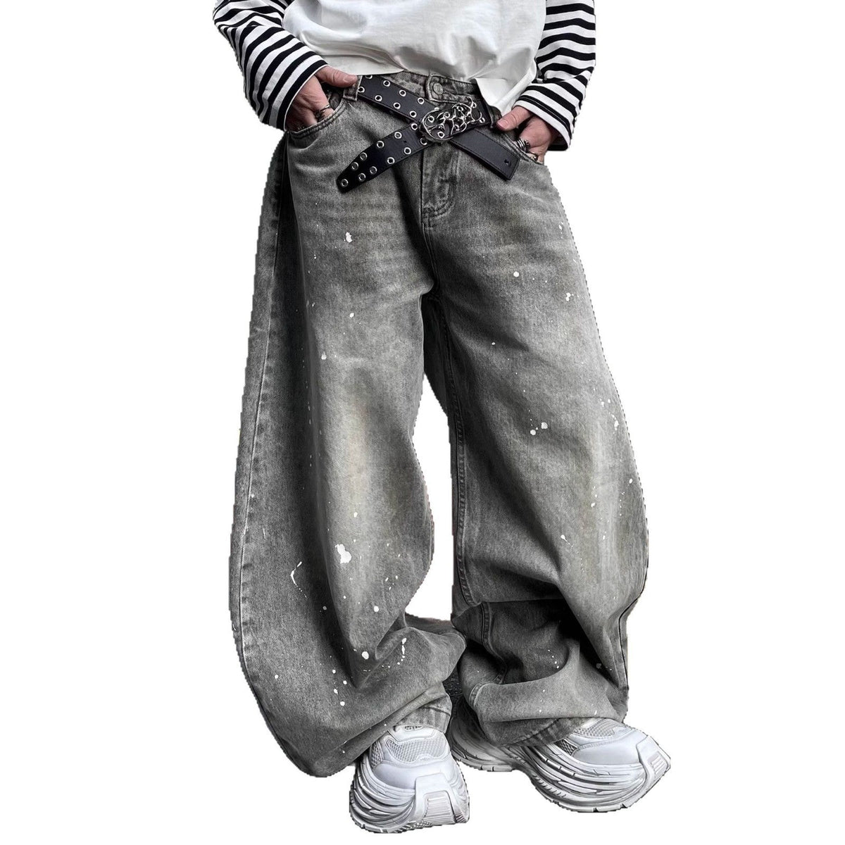 Splash Ink Washed Denim Jeans