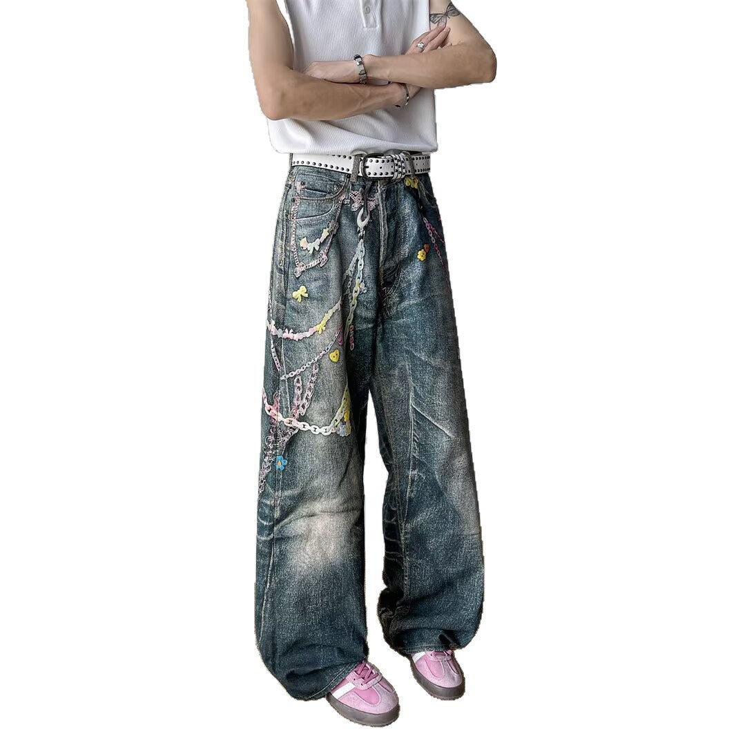 Men's 3D Digital Printed Jeans for Summer