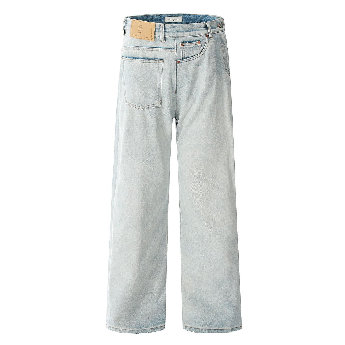 Unique Design Loose Fit  Slimming Casual Stacked Long Pants