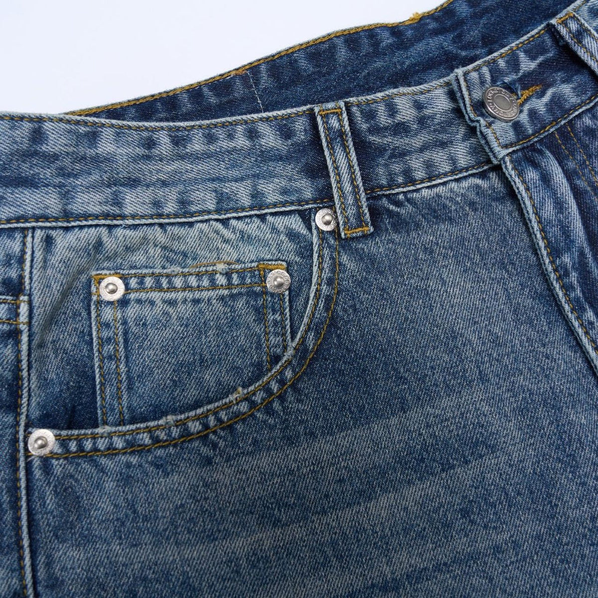Style Simple Washed Flared Denim Trousers