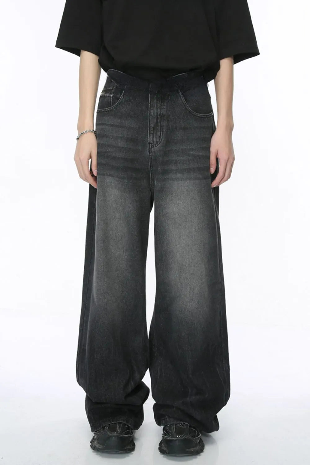 Wide Leg Jeans with Pockets - Japanese Denim