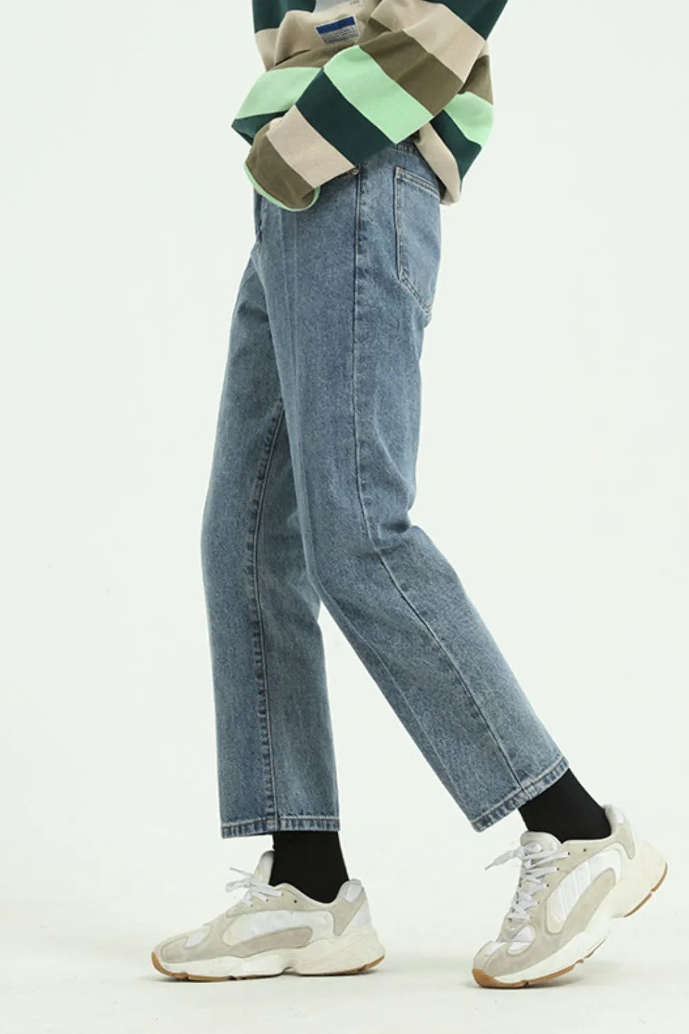 Straight Leg Jeans with Pockets - Japanese Denim