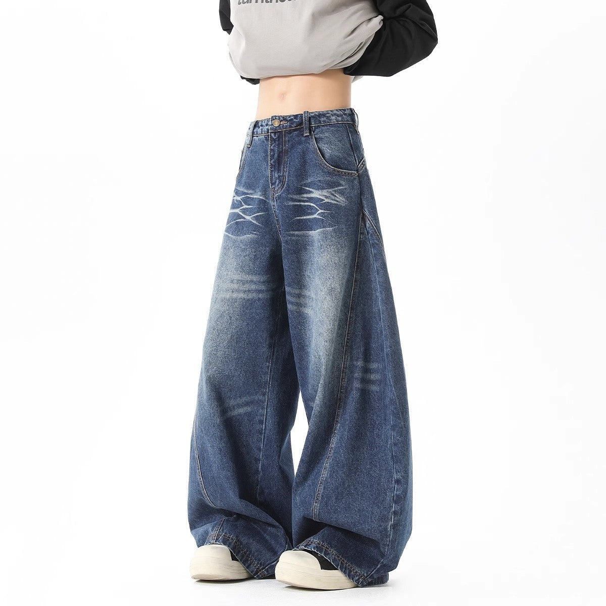 Loose Slimming Straight Leg Wide Leg Pants