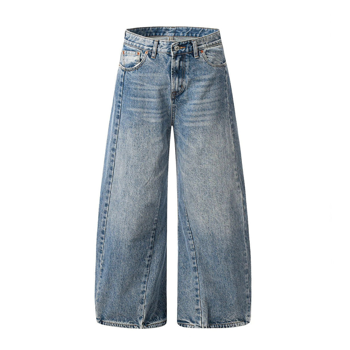 Straight Jeans with Pentagon Design for Men and Women - Slimming Loose Fit Casual 3D Long Pants