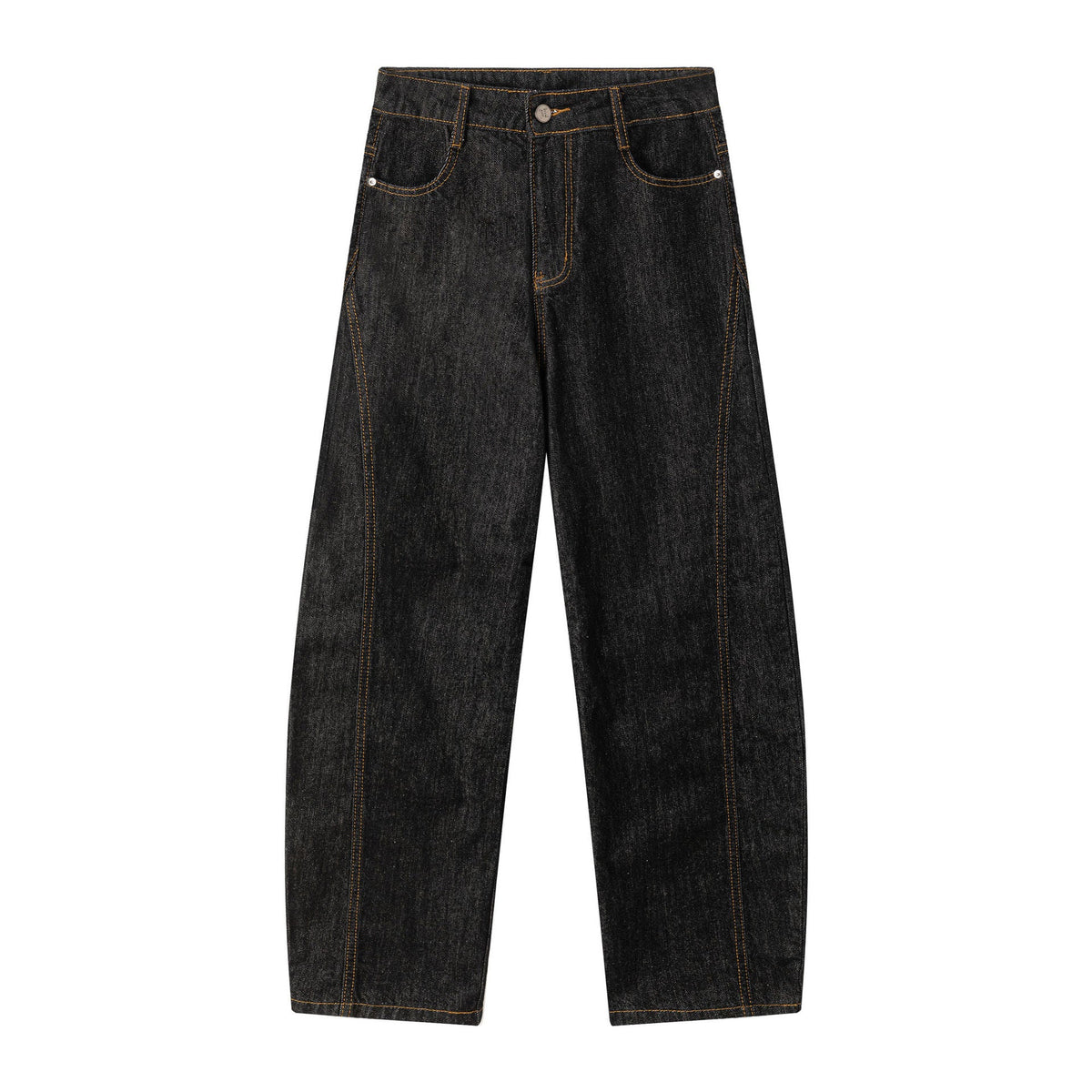 Silhouette Curved Jeans - Loose Casual Wide Leg Pants