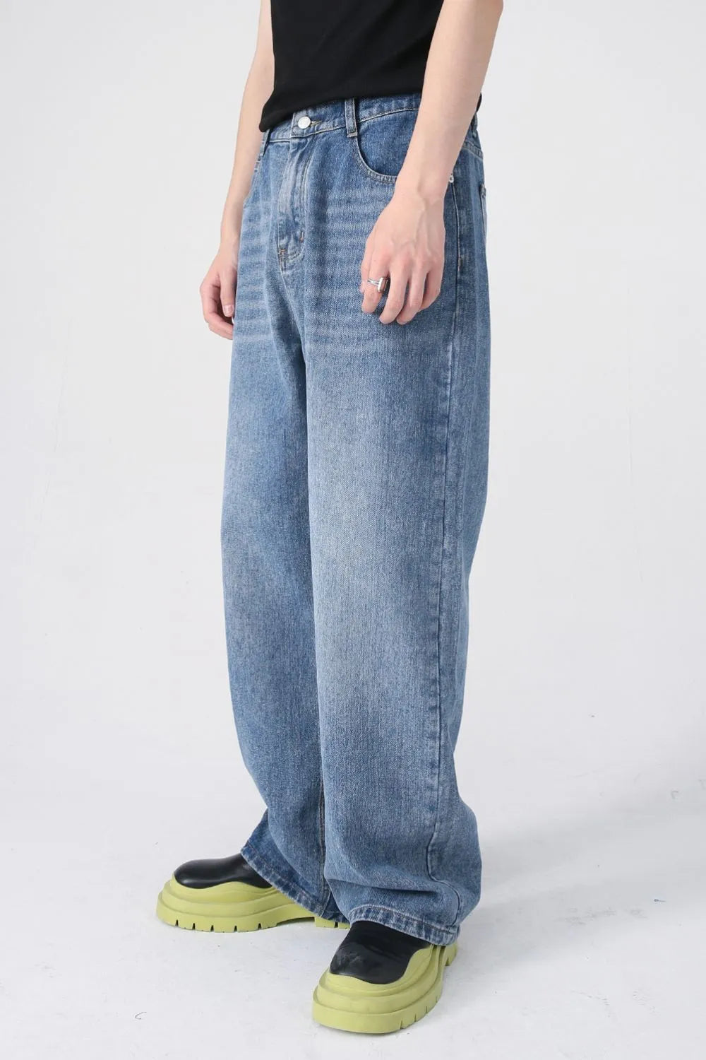 Baggy Jeans with Pockets - Japanese Denim