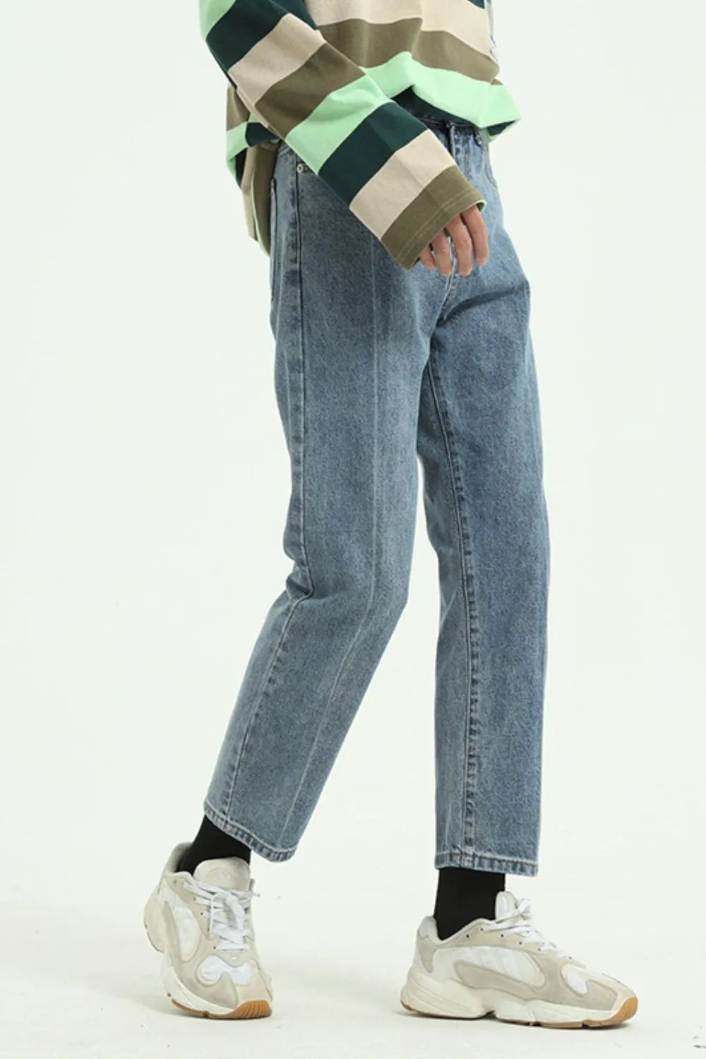 Straight Leg Jeans with Pockets - Japanese Denim