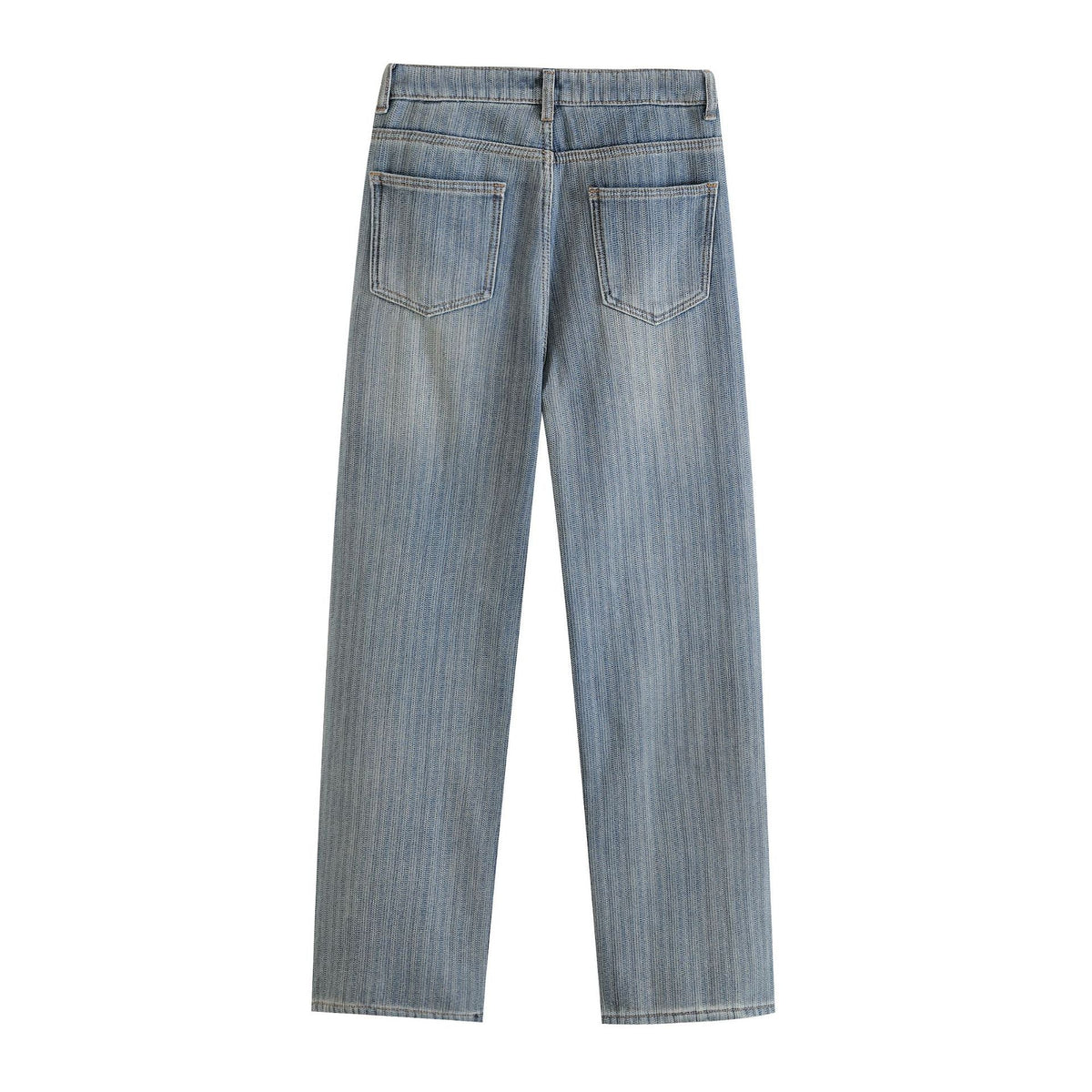 Warm Striped Straight Leg Slim Fit Pants for Women
