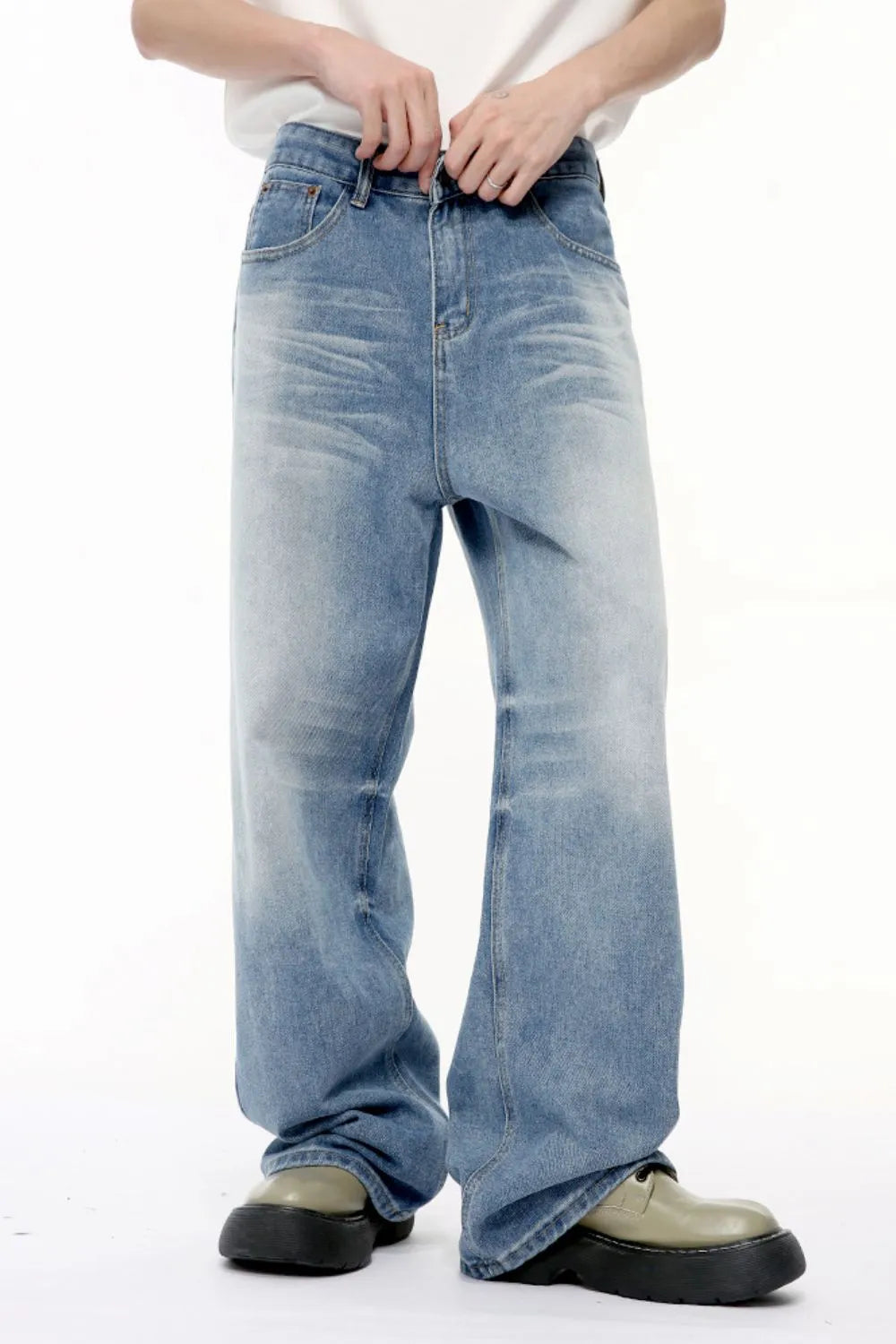 Wide Leg Jeans with Pockets - Luxury Japanese Denim