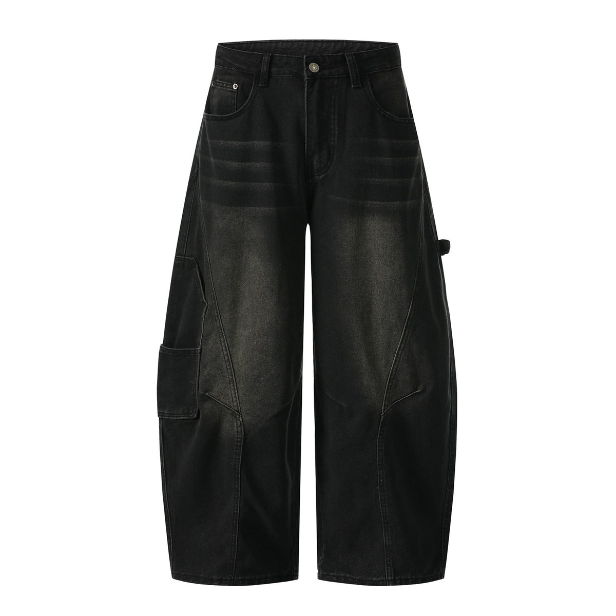 Men's Patchwork Design Straight Leg Wide Leg Jeans