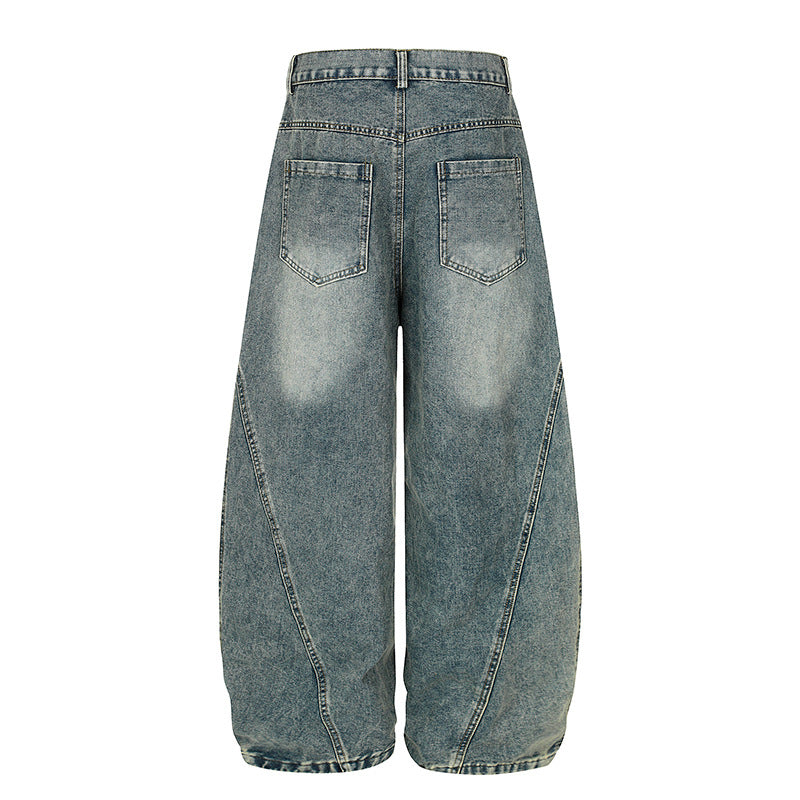 Leopard Print Wide Leg Jeans - Premium Japanese Denim