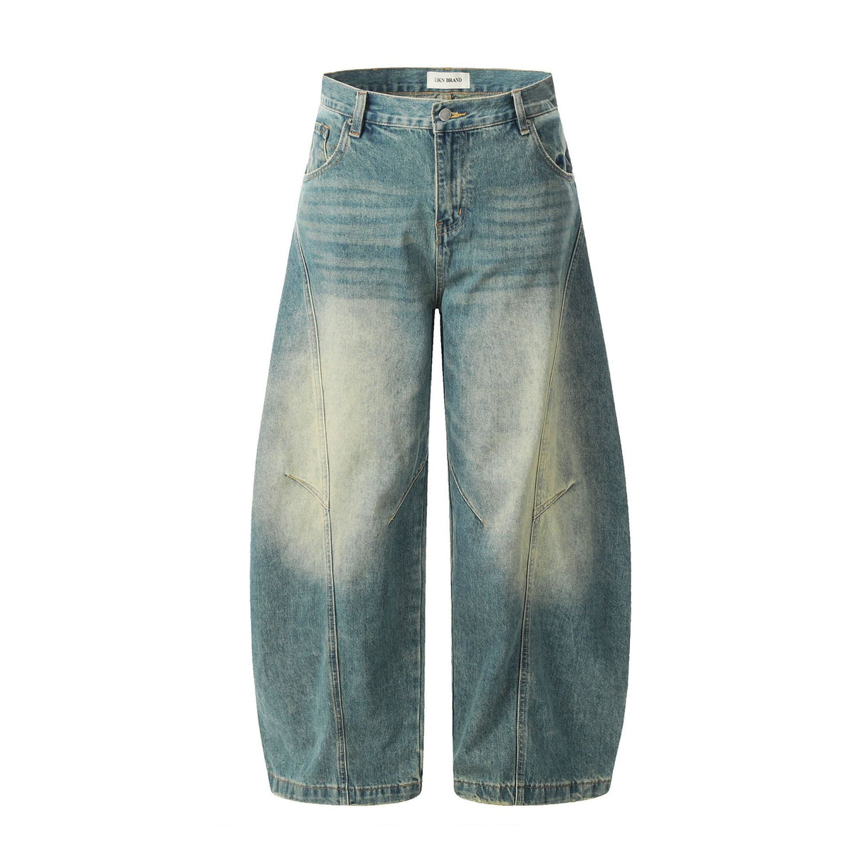 Deconstructed Retro Slim Fit Wide Leg Casual Long Pants