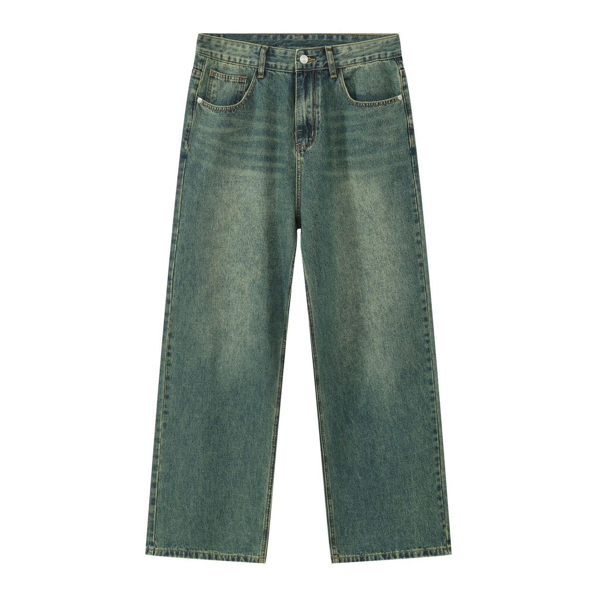 Colorful Wide-Leg Loose Straight Jeans