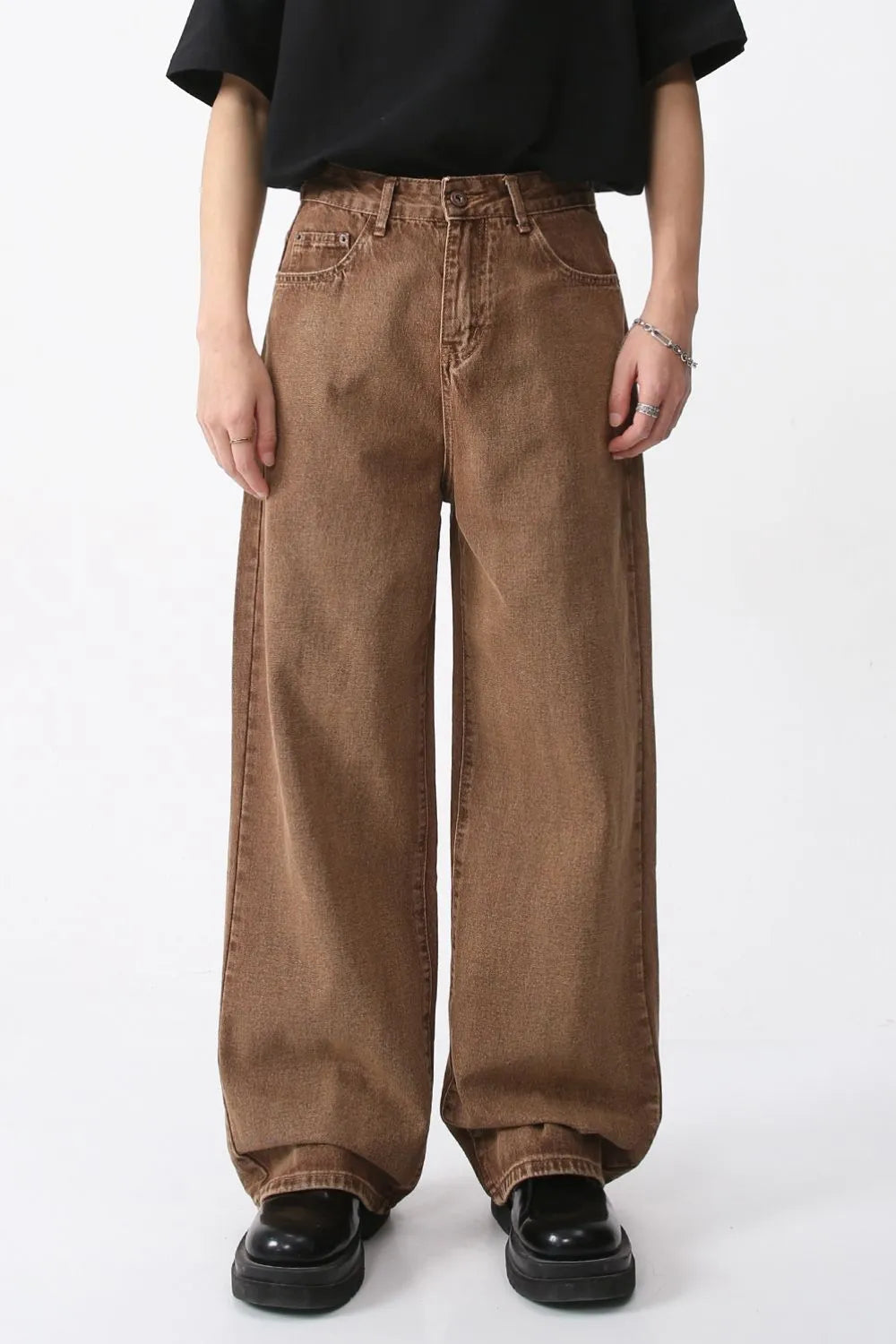 Wide Leg Jeans with Pockets - Japanese Denim