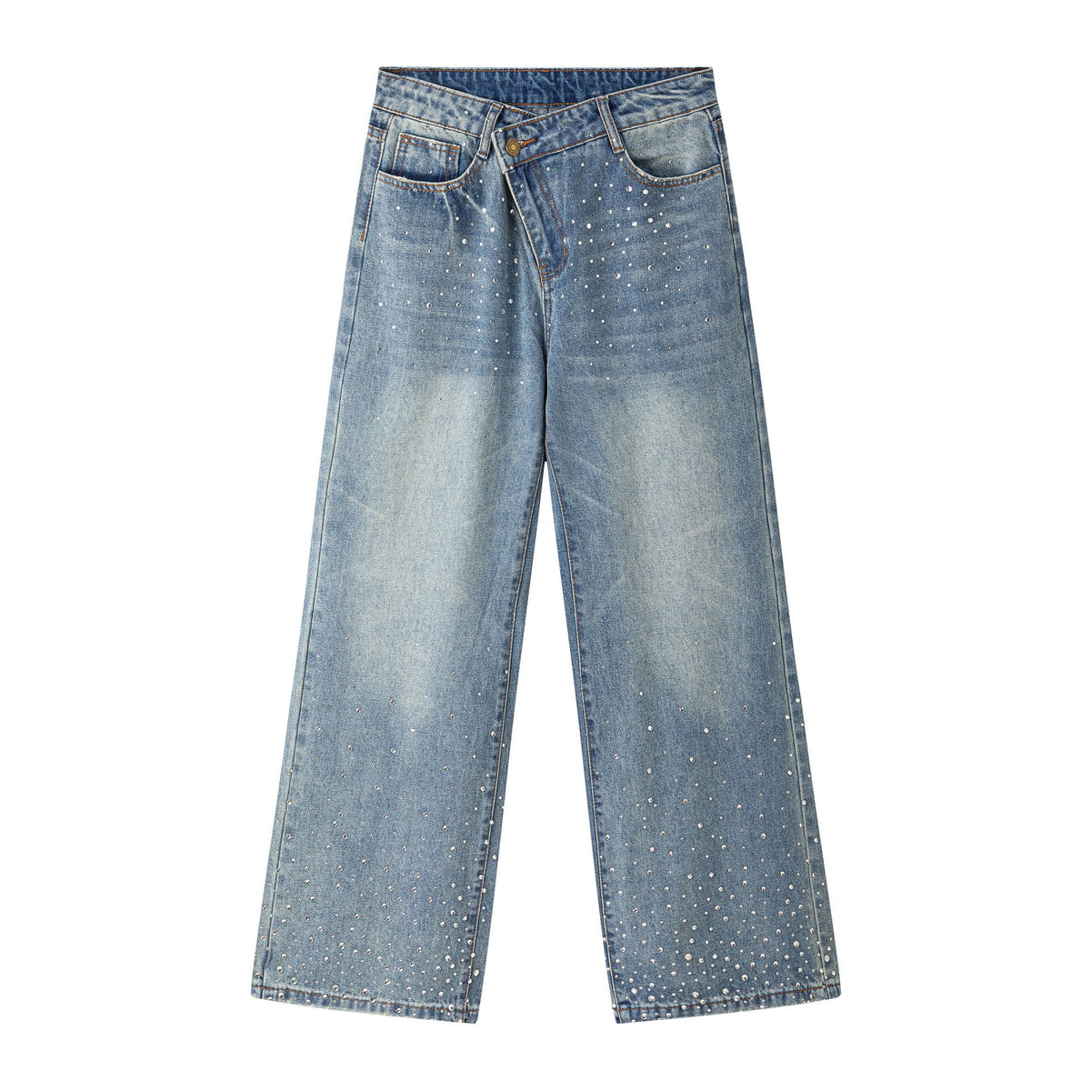Straight Leg Jeans - Vintage Casual Pants