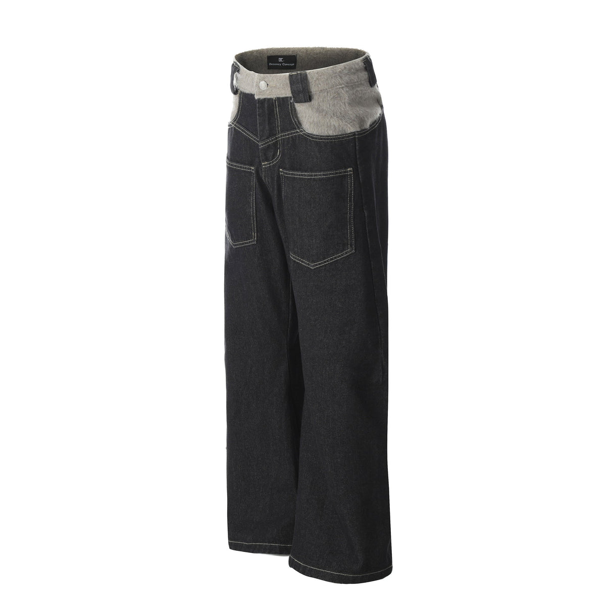 Black High-Grade Design Men's Loose Tapered Jeans