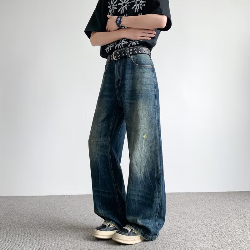 Loose Casual Wide Leg Denim Pants
