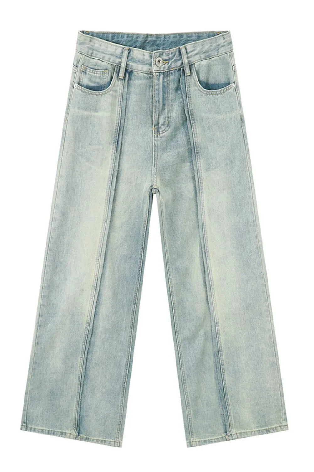 Wide Leg Jeans with Pockets - Japanese Denim