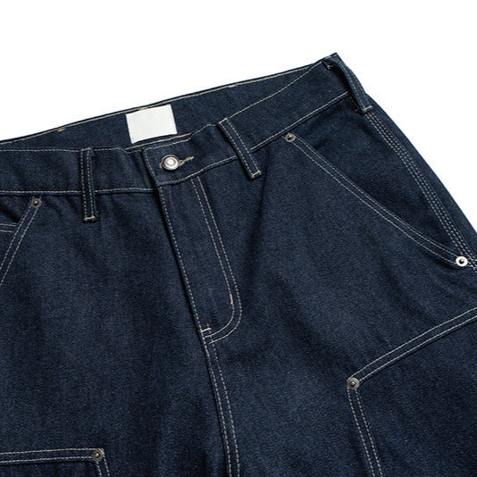 Loose Fit Original Denim Jeans for Men and Women -  Deep Color Straight Leg Pants