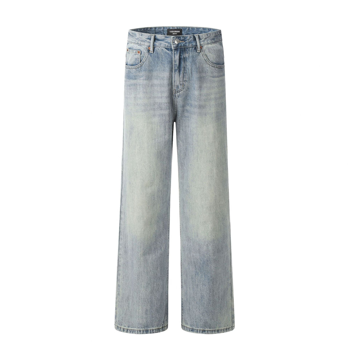 Water-Washed Simple Slimming Loose Wide-Leg Long Pants