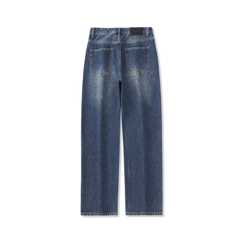Slim Wide-Leg Straight Jeans for Men and Women - Premium Japanese Denim