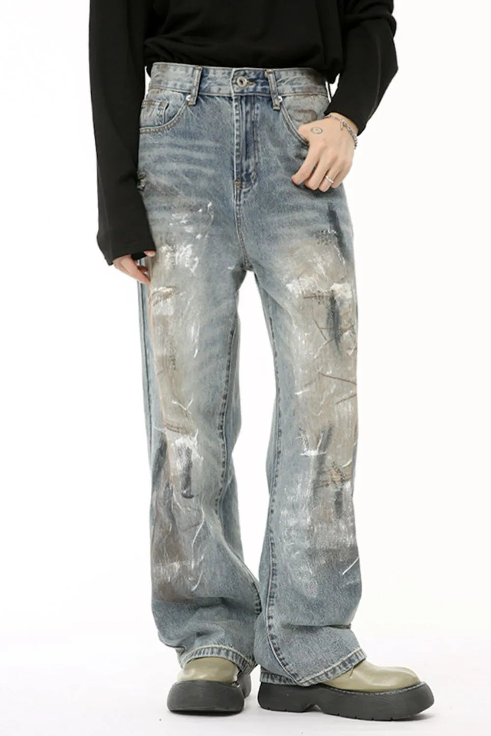 Baggy Jeans with Pockets - Japanese Denim