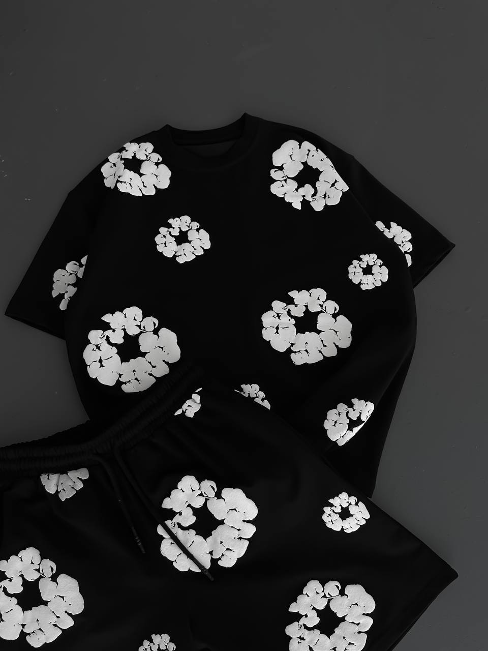 Abstract Bloom Print Men's Co-ord Set – Vibrant Floral Streetwear for Summer