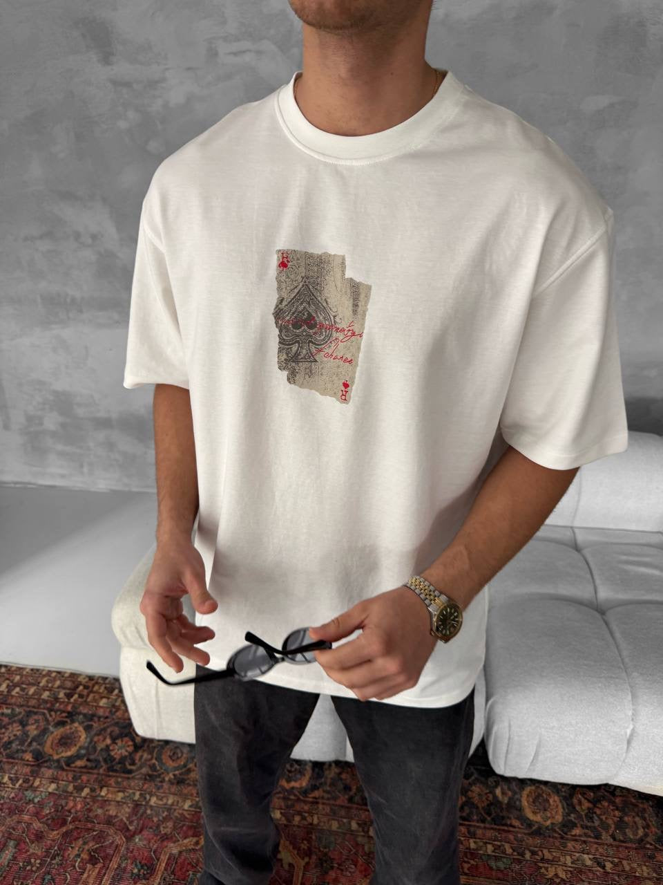 Ace of Spades Graphic T-Shirt – Playing Card Cotton Tee