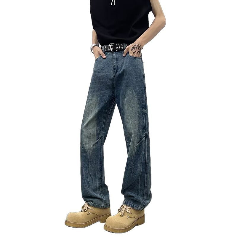 Loose Casual Distressed Slimming Straight Leg Pants