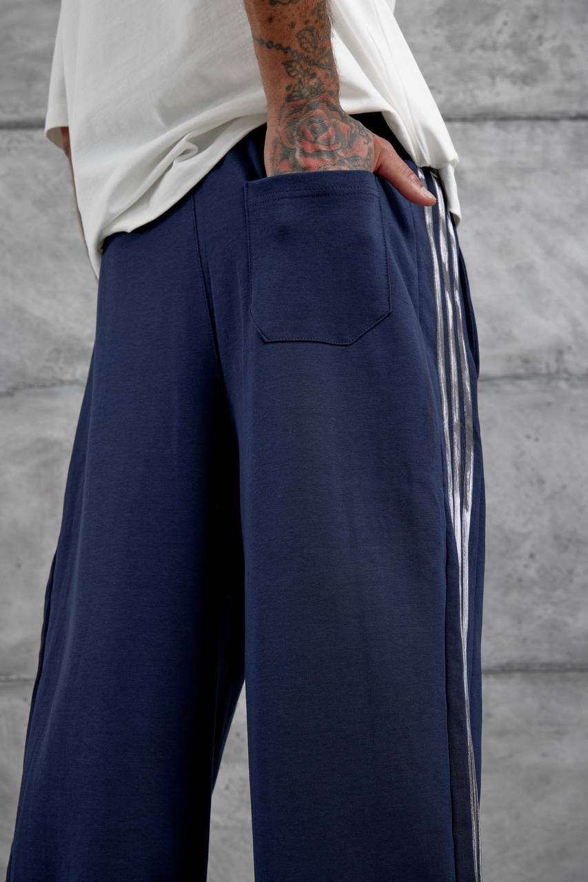 Baggy Side-Stripe Track Pants