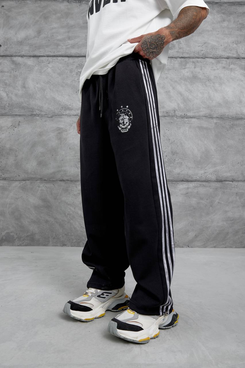 Baggy Side-Stripe Track Pants