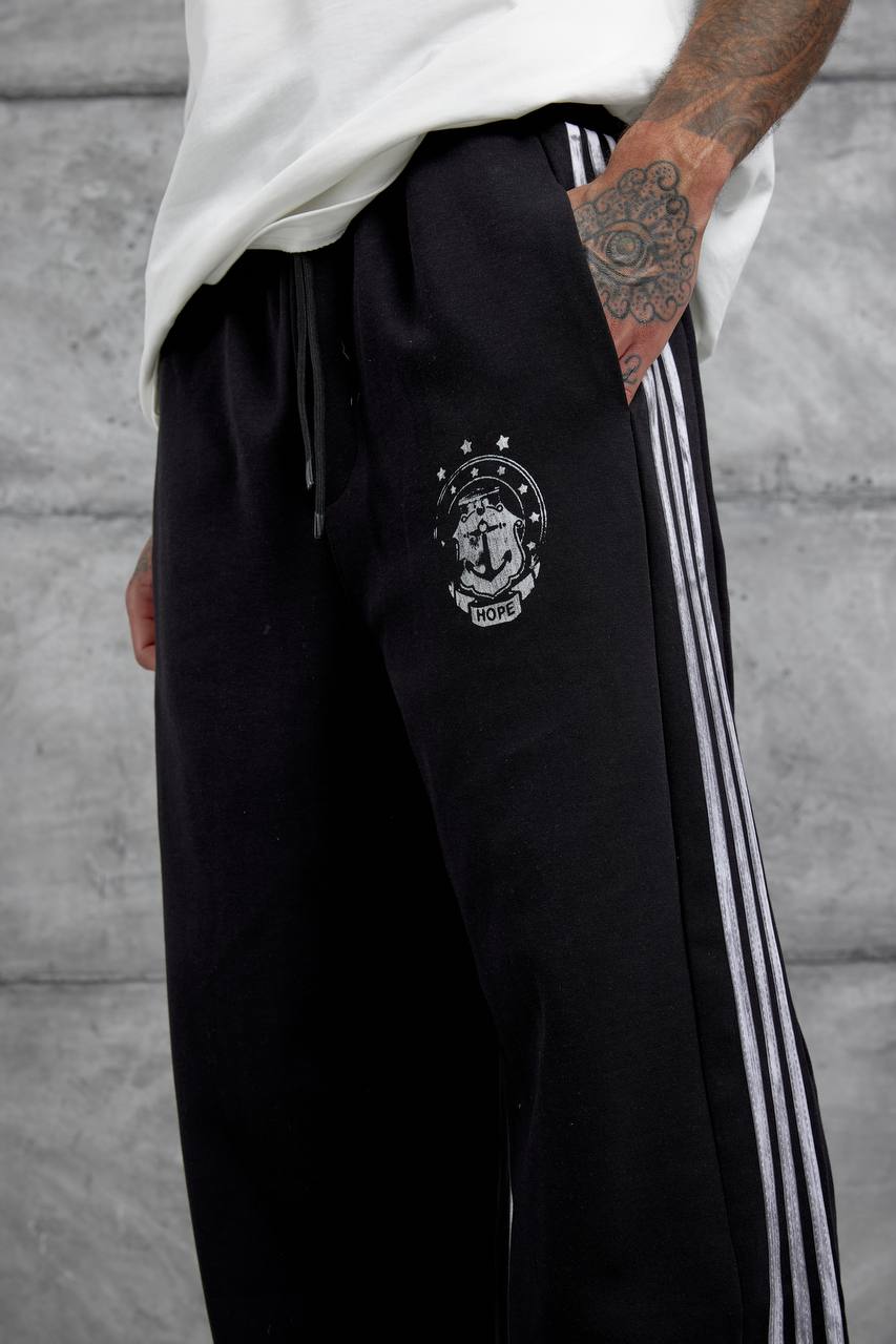 Baggy Side-Stripe Track Pants