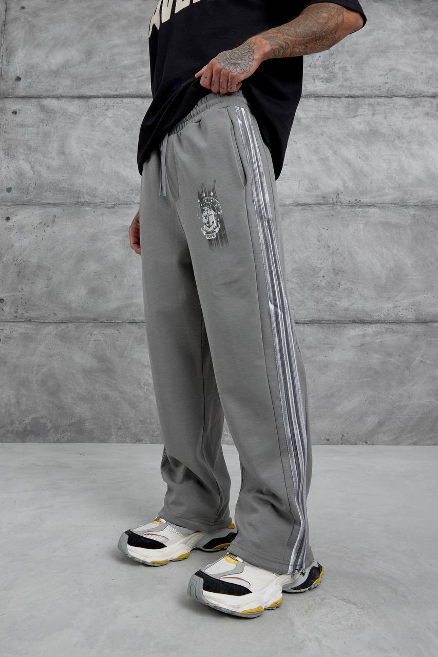 Baggy Side-Stripe Track Pants